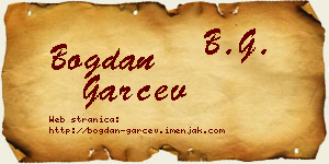 Bogdan Garčev vizit kartica